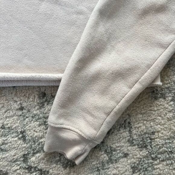 Beige Cropped Sunshine Hoodie - Picture 2 of 4